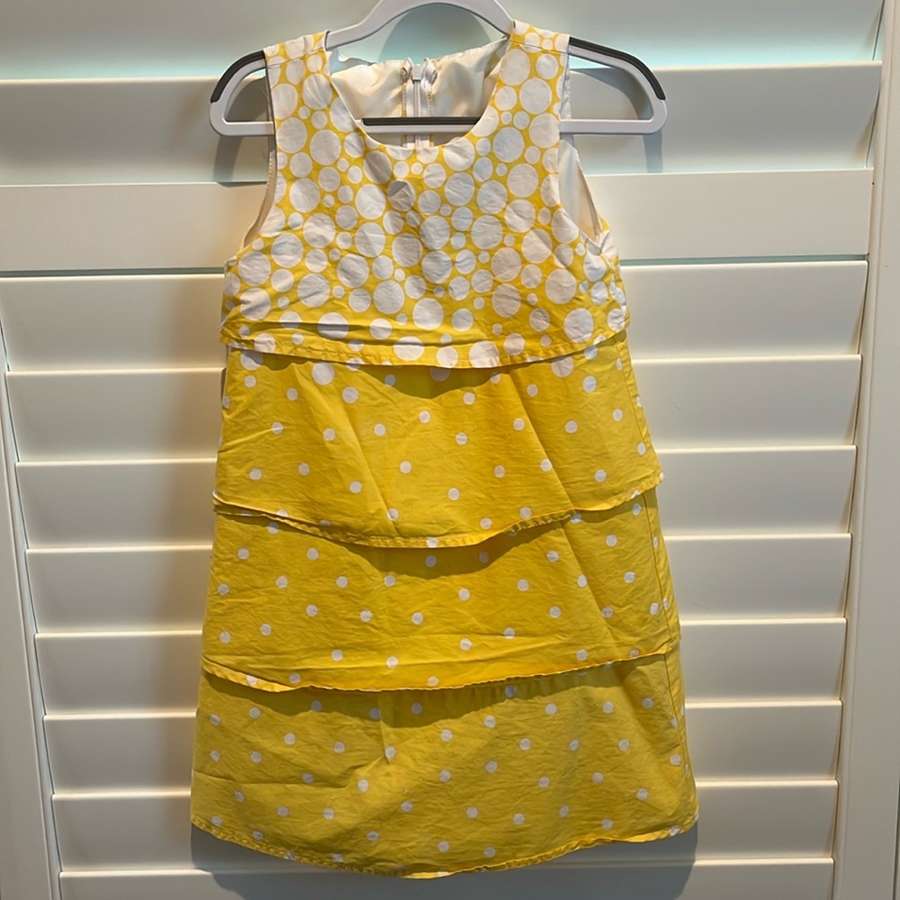 Yellow & white dress size 7